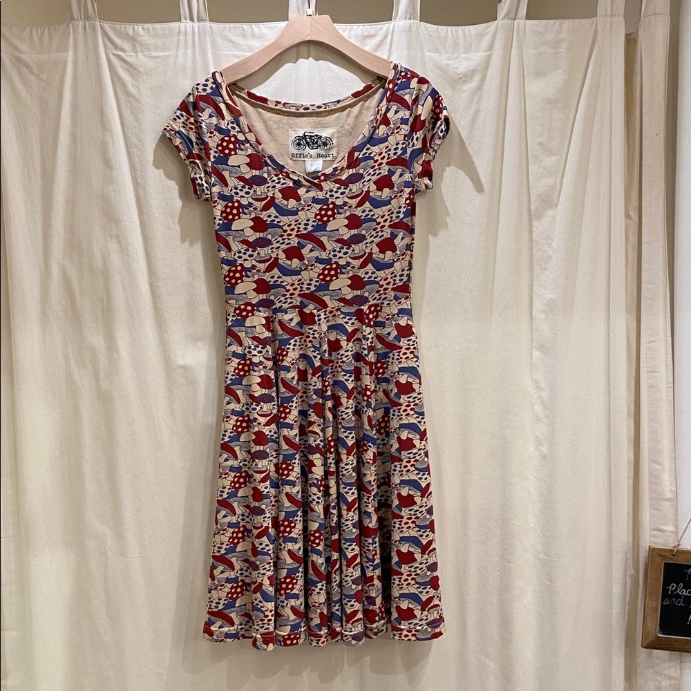 Effie’s Heart Sadie” Dress in Mushroom Print